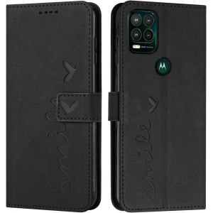 KAL-Coque Pour Moto G Stylus 5G 2021 - Étui Housse En Cuir Pu, Magnetique Flip Avec Pochette De Portefeuille, Protection (#Noir) - Neuf