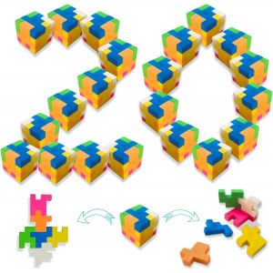 KALANKA-, Gomme Puzzle Cube, 20 pièces Gommes fantaisies pour enfants, Convient comme petits Cadeaux Anniversaire Enfant, Pinata anniversaire garcon et fille ou Jouet anniversaire enfant invite - Neuf