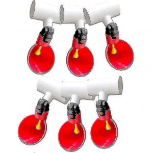 Abreuvoir Automatique Pour Poulet Avec Abreuvoirs Et Raccords En T Pour Poulailler,Syst&egrave;me D'abreuvement Durable Pour Volaille - Neuf