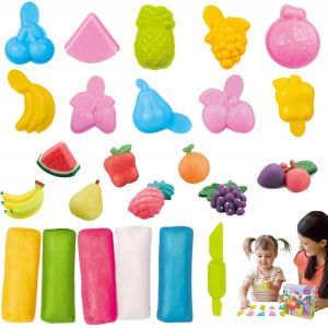 ERYI-19 Pièces Pate À Modeler Sets, Paradis Des Fruits - Outils Pour Plasticine, Outil Pétrissage Bricolage, Accessoires D'Argile, Jouet Enfant 3 4 5 Ans, Cadeaux Créatifs Pour Garçons Et Filles - Neuf