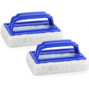 ChenQuanSarl-s Éponge De Piscine , 2 Pièce s Pour Piscine, Kit Nettoyage Piscine, Eponge Ligne D Eau Piscine Avec Poignée, Pour Nettoyer Les Algues Et La Saleté De La Piscine (Bleu) - Neuf