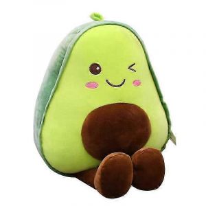 Peluche avocat Barsinfi, jouet en peluche doux et moelleux, poup&eacute;e en peluche avocat, jouet mignon, oreiller en peluche-45 cm - Neuf