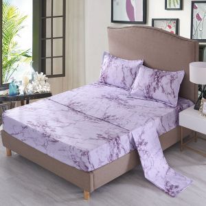 Hjlian Ensemble De Quatre Draps Et Matelas En Tissu Motif Pierre Pour Etudiants, Taille Complete?-?1 - Neuf