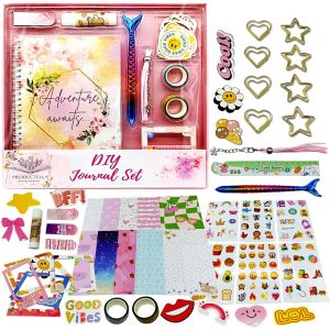 Journal De Scrapbooking Pour Fille,Kit Cadeau De Scrapbooking,Set De Papeterie Avec Autocollants Et Accessoires,Jouet D'anniversaire Créatif Pour Les Enfants De 5 À 13 Ans - Neuf