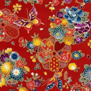 Sjzg-Tissus Au Metre Style Japonais Tissu Diy Couture Pour D&eacute;corer Patchwork V&ecirc;tements Nappe De Table Rideau Tissu &Agrave; Coudre, Largeur 145cm (Rouge A, 50x145cm) - Neuf