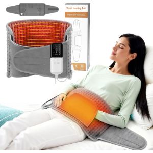 Coussin Chauffant Electrique 125x30cm,Ceinture Lombaire Chauffante,avec 4 R&eacute;glages de Minuterie, 10 Temp&eacute;rature,Pour Dos Cervicales Abdomen,Lavable en Machine - Neuf