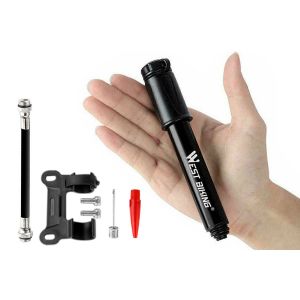 Mini Pompe &Agrave; Air Portable Pour V&eacute;los, Ballons Et Plus Encore - Compatible Avec Les Valves Presta Et Schrader - Neuf