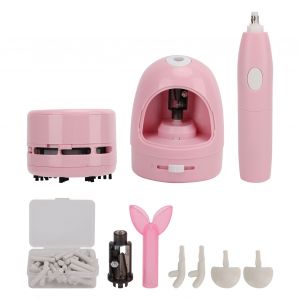 Taille-crayon automatique rose, petit ensemble de papeterie portable pour un bureau propre, tailler et eliminer les traces de stylo - Neuf