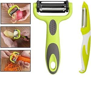 Éplucheur, 2 pièces, éplucheur multifonction, éplucheur de légumes, éplucheur de légumes, éplucheur droit, éplucheur de légumes spaghetti, éplucheur de légumes multifonction - Neuf
