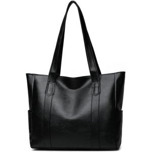 nzqaf-Mode Sacs à main Femme Poches Sac à Bandoulière Shopper Sac Souple pour le Travail et les Voyages Noir - Neuf