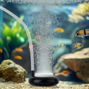 Bulleur Aquarium Diffuseur D'air Silencieux Pour Aquarium,Aquarium Pierre A Air Diffuseur D'air Pour Aquariophilie Étangs Réservoirs À Poissons,Diffuseur Oxygène Pour Poissons (Noir,50mm) - Neuf