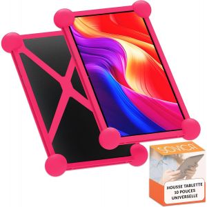 Housse Tablette 10 Pouces Universel Silicone Valable Pour Toutes Les Tablettes Pc 10"" Du Marche (Rose) - Neuf