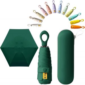 Mini Parapluie De Poche Pliant De Voyage Protection Uv Upf 50/Anti Tempete Ultra L&eacute;ger Et Femme R&eacute;sistant Aux Compact Portable Umbrella - Neuf