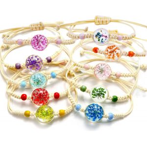 Kgabery-Bracelets D'amitié Pour Filles,Bracelet D'amitié Tressé Réglable Fait À La Main,Bracelet Tressé À Fleurs Colorées Arbre De Vie Pour Femmes,Adolescentes,Filles,Cadeaux De Fête D'anniversaire - Neuf