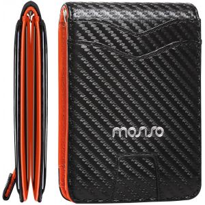 Portefeuille Mince Pour Hommes,Cuir Pu Minimaliste Porte-Monnaie Poches Avant Avec Pince &Agrave; Billets Et Bo&icirc;te Cadeau,Noir - Neuf