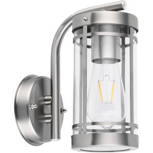 Applique Murale Exterieur,Argent Acier Inoxydable Luminaire Exterieur,Ip44 Etanche Eclairage Exterieur,E27 Base Applique Exterieur Max 60w - Neuf
