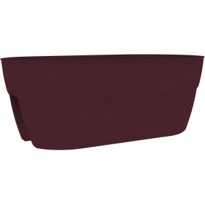 Eryi-- Jardinière Cavalière Osaka 19,5 L - Système De Fixation Simple Et Breveté - Pour Balcons Et Rambardes - 56 X 30,1 X H.20,6 Cm - Rouge Bourgogne - Neuf