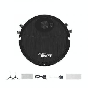 Robot Aspirateur 3 En 1 Nettoyage Complet Anti-Bactéries Puissant Et Silencieux Noir YONIS - Neuf