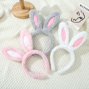 Serre-Tête Oreilles De Lapin De Pâques - Blanc, Rose Et Gris - Accessoire De Déguisement - Neuf