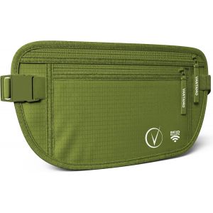 KALANKA-Sac Banane Femme Ultra Fin avec Protection RFID, Antivol Banane Homme avec Sangle Réglable, Ceinture Course à Pied Légère pour Voyage et Sport, Pochette Secrète pour Telephone et Passeport - Neuf