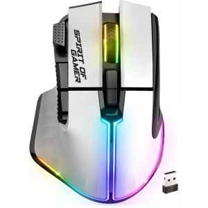 Souris Gamer Filaire pour PC 12800 DPI Souris RGB avec 8 Boutons Programmables Dont 1 Rapid Fire Rétroéclairage 13 Effets Gaming Mouse Ergonomique - Neuf