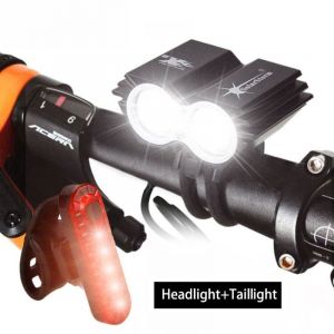 Avec Mini Feu Arri&egrave;re - Solarstorm 6000lm 2x T6 Led Avant V&eacute;lo Lampe V&eacute;lo Phare Avec 18650 Batterie Et Chargeur - Neuf