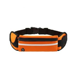 Sac banane de sport orange vif &iquest; Pochette de course &eacute;tanche avec bande r&eacute;fl&eacute;chissante, porte-cl&eacute;s et ajustement r&eacute;glable pour un style de vie actif - Neuf