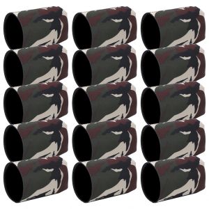 Manchons De BièRe En NéOprèNe, 15 PièCes, Couvercle De Tasse De Canette De BièRe, Bouteille De Boisson, Manchons De Refroidissement En éTain, Support Camouflage Vert ArméE - Neuf