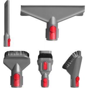 Lot de 5 accessoires pour aspirateur Dyson V7 V8 V10 V11 et V15, pi&egrave;ce de rechange pour aspirateur Dyson - Compos&eacute; de 3 t&ecirc;tes de brosse et 2 buses d'aspirateur pour tous les types de sols et surfaces - Neuf