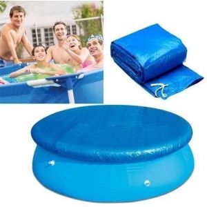 B&acirc;che de protection pour piscine ronde de 305 cm de diam&egrave;tre avec attaches en corde, r&eacute;sistante au vent et &agrave; la poussi&egrave;re, pour piscines hors sol rondes. - Neuf