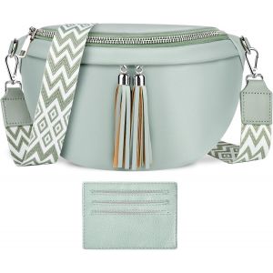 TIANYI-Sac Banane Femme Bandouli&egrave;re Chic Cuir PU Sac Bandouli&egrave;re Femme Petit Poches Multiples Sac a Main Femmes Bandoulieres Femmes Sacs &agrave; Bandouli&egrave;re avec Courroie R&eacute;glable 3,8 cm de Largeur - Neuf