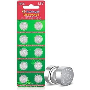 AG13 LR44 Pile Bouton Alcaline 1.5V, Lot de 10 (357/357A/L1154/A76/GPA76), sans Mercure,3 Ans Garantie de Stockage (LR44-10p) - Neuf