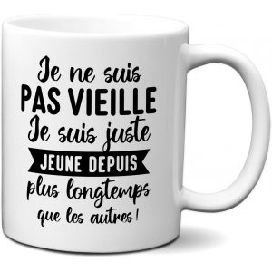 Eryi-Tasse Mug Cadeau Humour Original - Je Ne Suis Pas Vieille - Drole Amusant Rigolo Anniversaire Femme Collègue Amie - Neuf