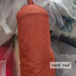 Tissu En Tulle Doux,Moustiquaire En Gaze 36a,Tissu En Maille Pour Robe De Soirée De Mariage,Jupon Tutu,Bricolage - Type Rust Red-20meters - Neuf