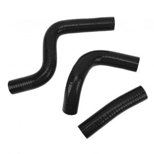 3pcs kit de tuyau de tuyau de refroidissement de radiateur en silicone raccord stable étanche résistant à la chaleur ajustement pour KX80 KX85 KX100 Noir - Neuf
