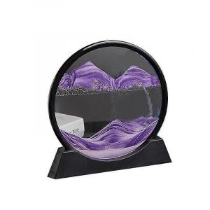 Paysage de sable en mouvement Sable Art Photo ronde Sablier 3D Montagne Paysage de sable Affichage de mouvement Sable coulant - Neuf
