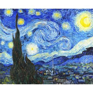 Peinture Numero Peinture C&iquest;&iquest;L&iquest;&iquest;Bre De Van Gogh, Bricolage Peinture Par Numero 40x50 Cm Acrylique Decoration Murale (Ciel &iquest;&iquest;Toil&iquest;&iquest;, Sans Cadre) - Neuf