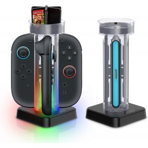 Eryi-Station De Charge Pour Contrôleur Compatible Avec Ns Switch 2, Joy Con Station De Charge Avec Lanterne À Écran Led, Support De Chargeur Pour Switch 2 - Neuf