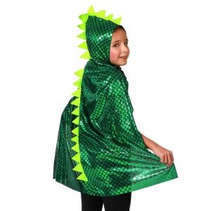 Cape À Capuche Dinosaure Vert Enfant - Vert - Neuf