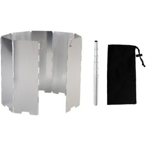 Eryi-Pare-Vent Pliable Aluminium, 16 Plaques Pare-Vent De Camping, Envoyer 1 Soufflet De Poche, Pare-Brise De Réchaud De Camping, Camping Plein Air Pare-Brise Pour Camping, Cuisinière À Gaz - Neuf