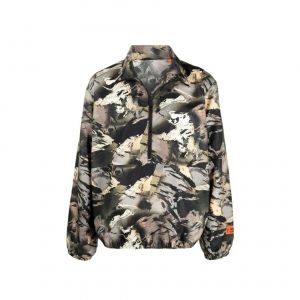 Veste Coupe-Vent Camouflage Verte Heron Preston - Veste 100% Polyamide Pour Homme - Neuf