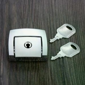 1set Serrure de sécurité + 2 clés Boîte à bascule en métal Moraillon Boucle Loquet Sécurité Patlock Armoire Classeur Tiroir Maison/Bureau 46 * 45mm - Neuf