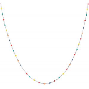 Kales-Collier Pour Femme De Boules Colorées.Pendentif Pour Femme En Acier Plaqué En Or Ou En Argent Pour Femme Idéal Comme Cadeau...Bijoux Femme - Neuf