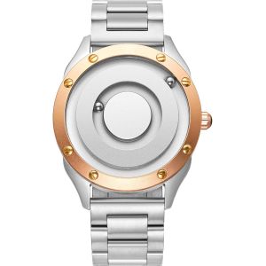 Montre Homme Et Femme Montres De Couple Magn&eacute;tique Pas De Verre Roulement &Agrave; Billes Quartz Montres Bracelet Pour Homme Femme.[J293] - Neuf