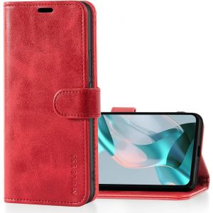 Kal-Etui Housse Pour Xiaomi 11 Lite 5g / Xiaomi Mi 11 Lite 5g, Coque Téléphone Avec Rangements Porte-Cartes De Crédit, Fermeture Magnétique,Béquille, Rétro Vin Rouge - Neuf