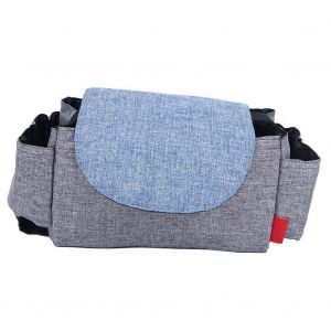 Organiseur De Poussette Portable Et Amovible Pour Bebe, Sac A Couches, Etui De Rangement, Gris - Neuf