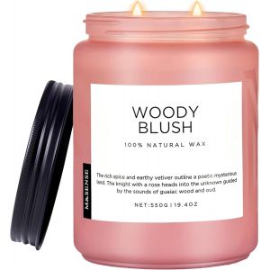 Bougies Parfum&eacute;es &agrave; la rose et au v&eacute;tiver,2 m&egrave;ches,110 heures de combustion longue dur&eacute;e,bougies de luxe naturelles,cadeaux pour les femmes,bougies pour le SPA,Yoga - Neuf