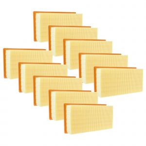 vhbw 10x filtre pliss&eacute; plat L - M compatible avec K&auml;rcher NT 351 Eco-HO, NT 351 Eco Profi aspirateur sec/humide, aspirateur - Neuf