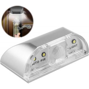 LETNERNY-Lampe De Trou De Serrure Sans Fil Pir Avec Détecteur De Mouvement Pour Porte D'Entrée Avec Détection Automatique, 4 Ampoules Led Pour Porte D'Entrée, Couloir, Escalier, Veilleuse Autocollant - Neuf
