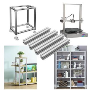 MEVRONISSHOP-Profil&eacute; en aluminium 4040 - 400 mm - Argent (4 pi&egrave;ces/paquet) - Fente en T en aluminium - Norme europ&eacute;enne pour imprimante 3D - Machine de gravure CNC et laser - Neuf